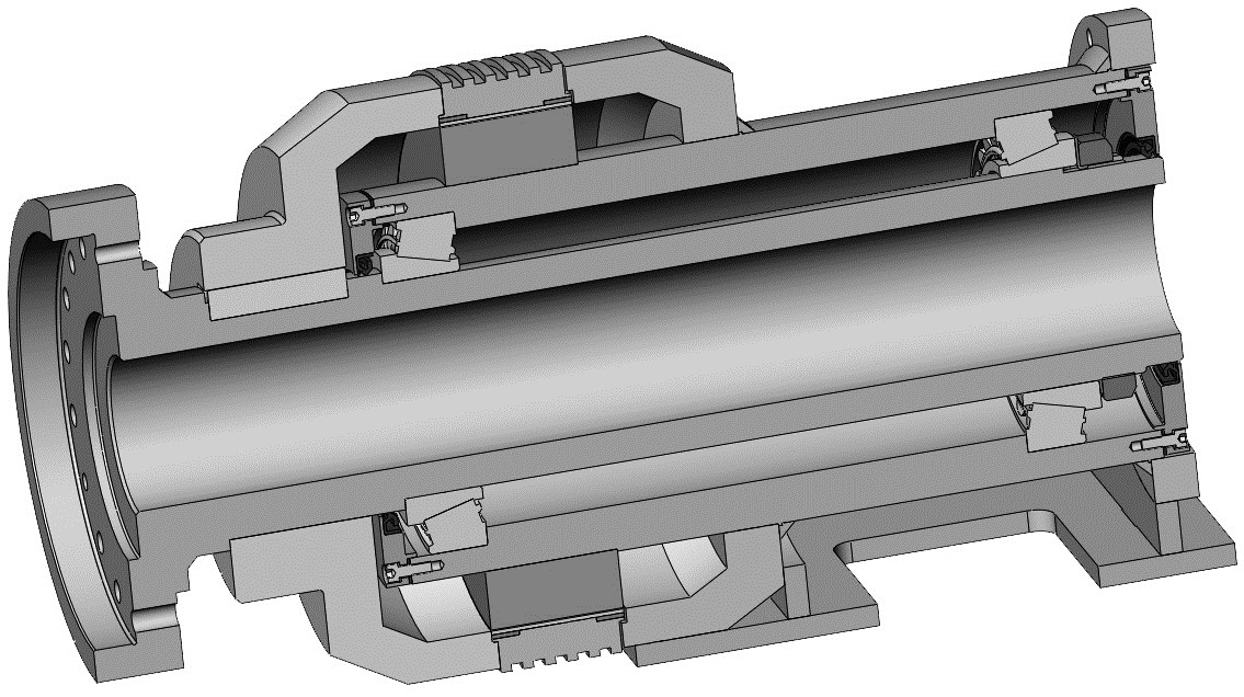 Low-speed direct drive pellet mill motor in cross-section model