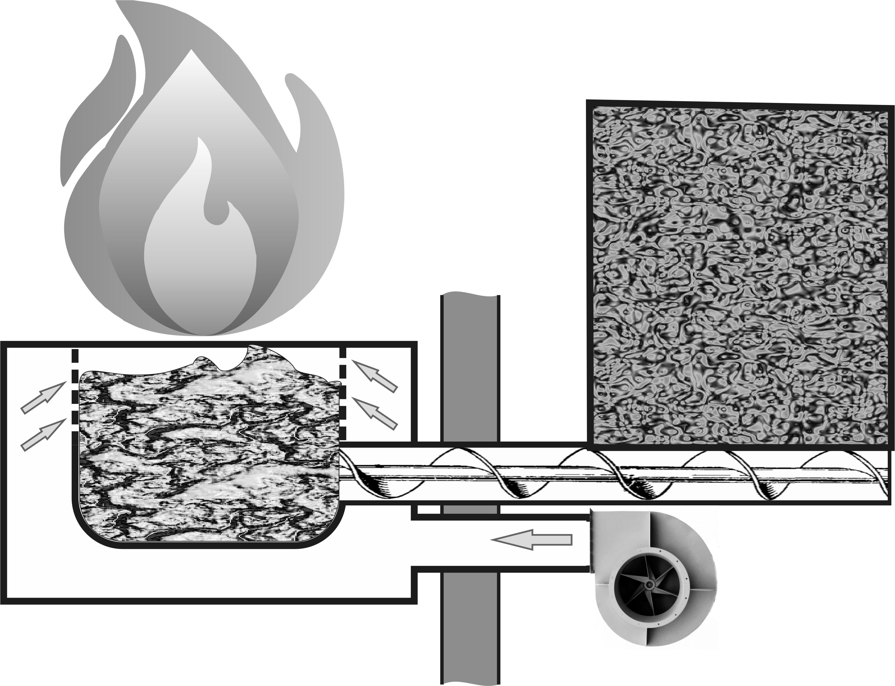 torch pellet burner of a heat generator