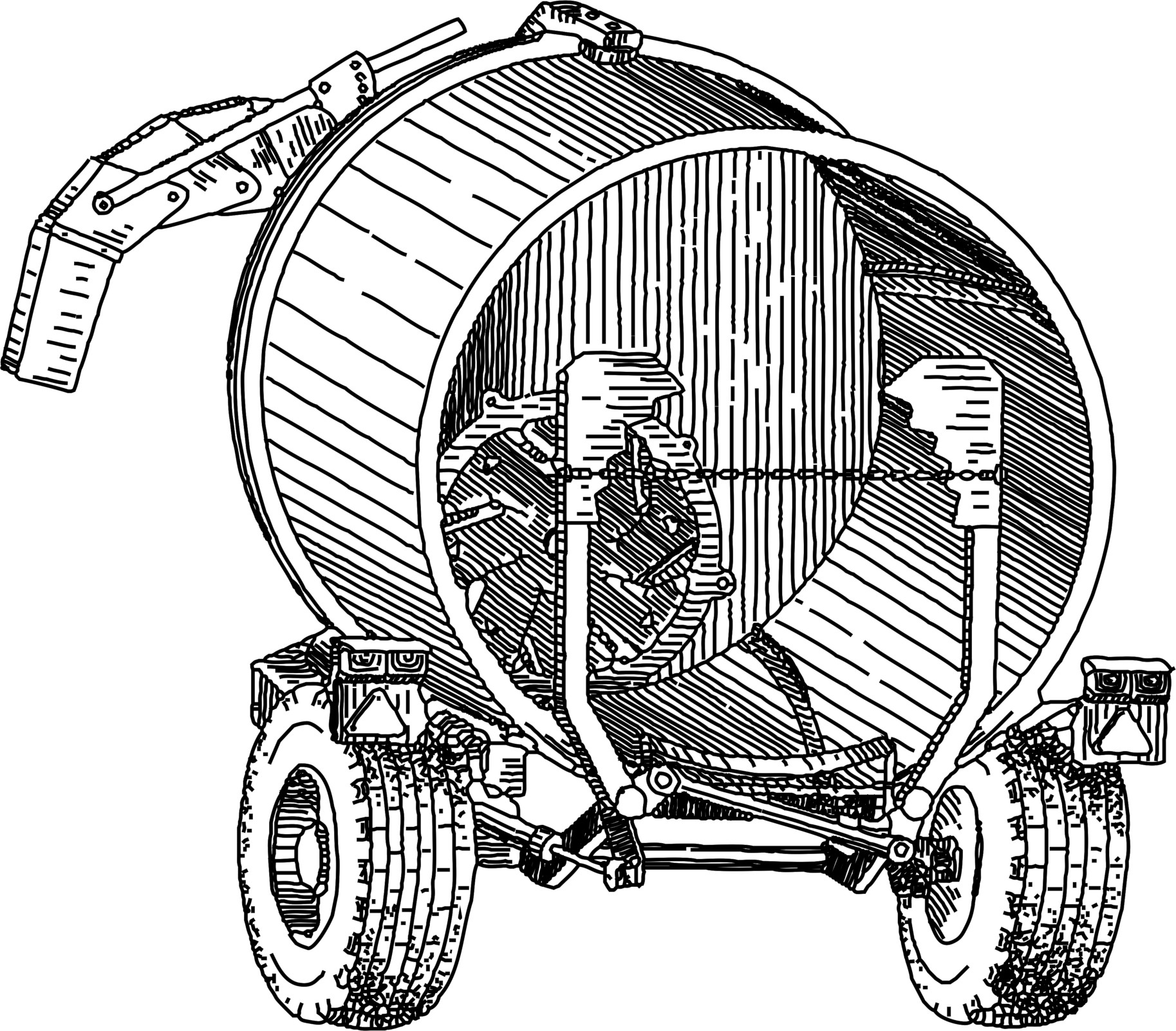 Rotary Straw Bale Shredder