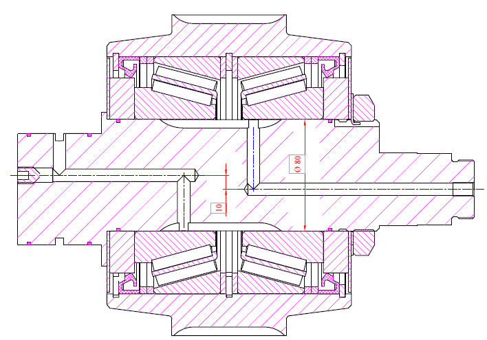 drawing of a pellet mill roller with a ring die