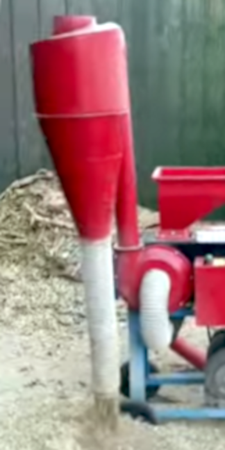 corrugated hose instead of rotary airlock