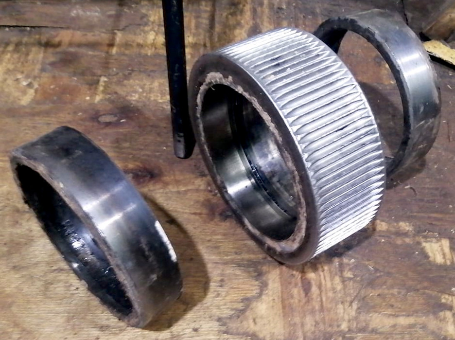 peeling of the side parts of the pellet mill shell due to improper hardening